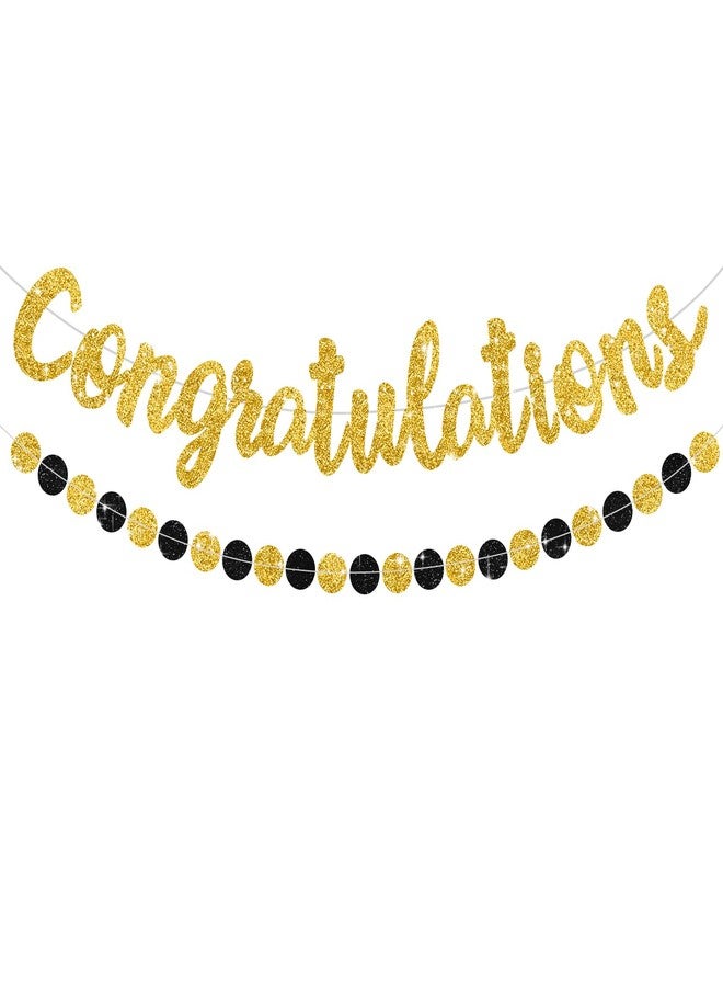 بيشيدا لافتة تهنئة ذهبية من بيشيدا (جاهزة للتجميع)، لافتات تخرج 2024، مستلزمات حفلات تهنئة خريجي دفعة 2024، زينة لحفلات التخرج، وحفلات الزفاف، وحفلات التقاعد - Image 1